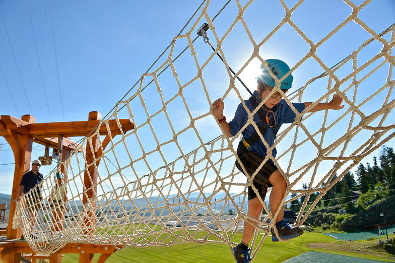 Challenge the kids on adventure rope courses and two ziplines at the Olympic Park.