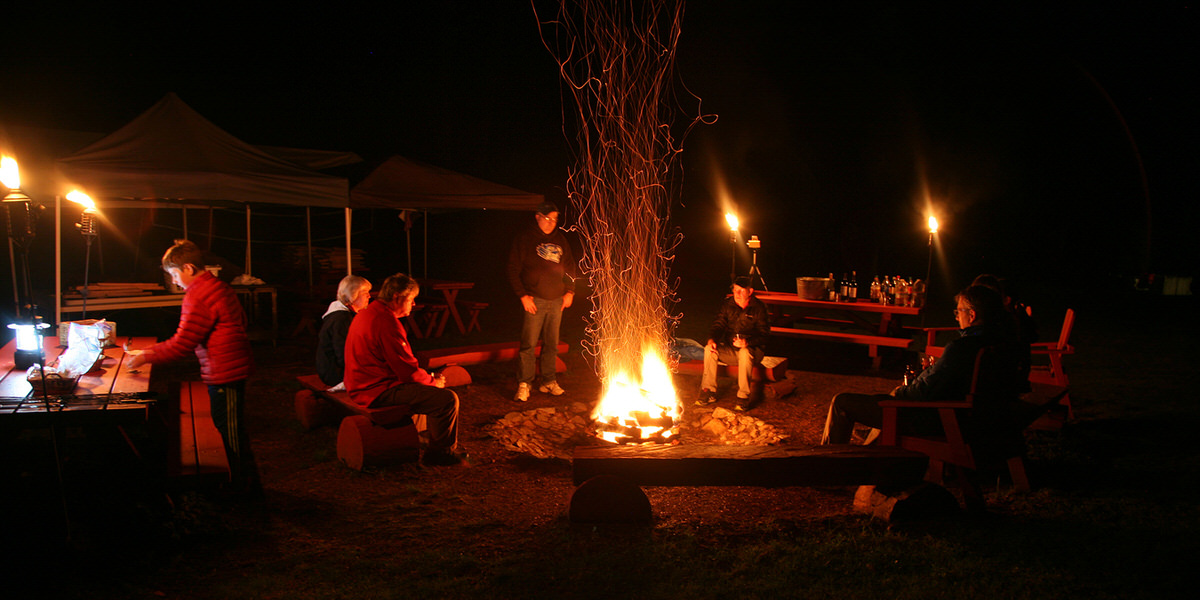 Have a family bonfire with s'mores at Alta Crystal Resort