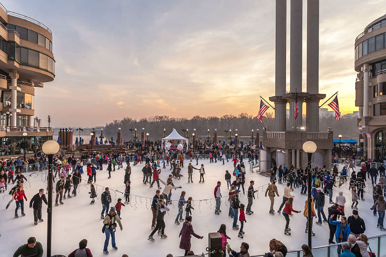 Embracing the cold on a sunset skate near the Potomac