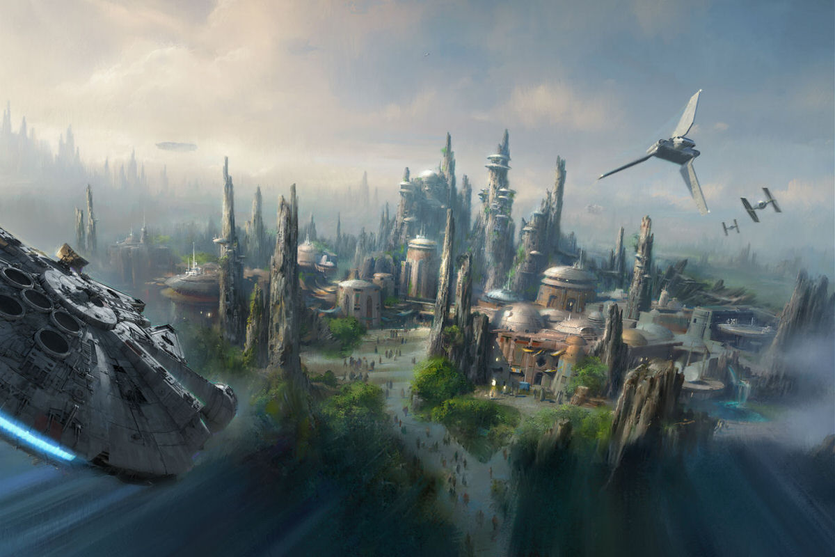 Artist concept of Star Wars-Themed Land at Disneyland Resort