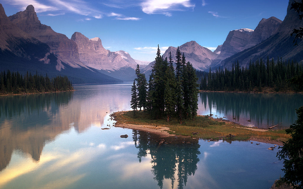 Spirit Island on Maligne Lake, Jasper National Park